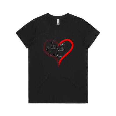 I love dance - Organic Womens Tee, large logo Thumbnail
